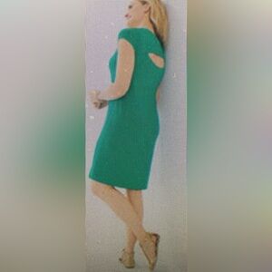 Chico’s Green Knit Dress w/attractive back